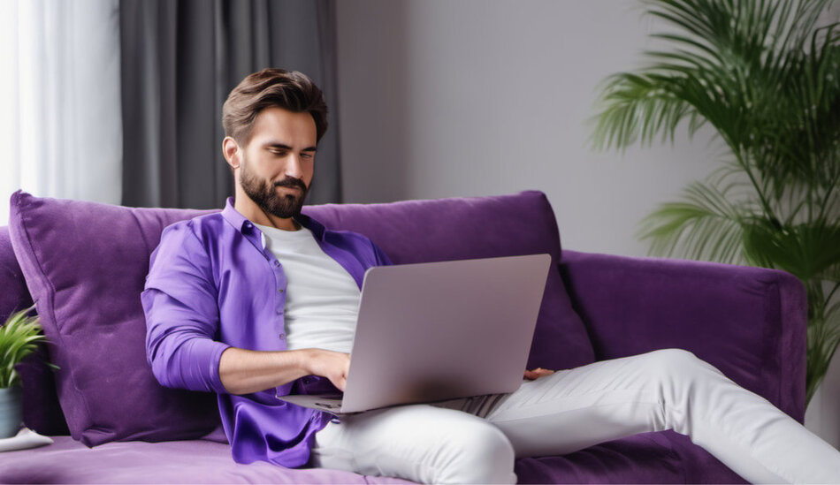 Mann_Laptop_Sofa